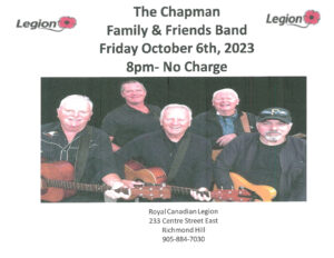 Chapman Family & Friends Band @ Richmond Hill Legion - Lounge